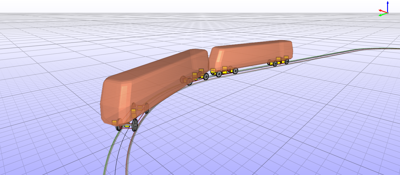 High‐speed articulated vehicle layout example
